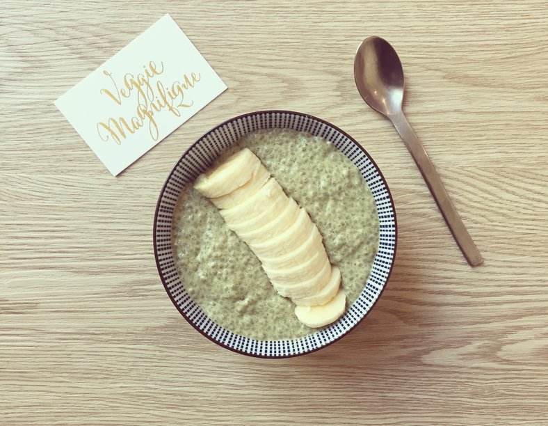 Matcha-Moringa Chia Pudding